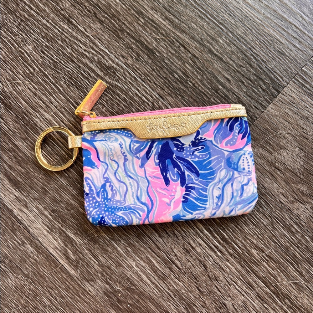 Lilly Pulitzer Blue and Pink Key & Card Holder Accessories